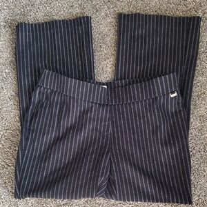 Anne Klein Black and White Pinstripe Pants